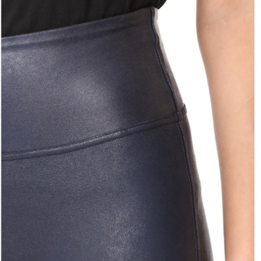 Spanx Faux Leather Legging Midnight Navy Size XS - Picture 3 of 9